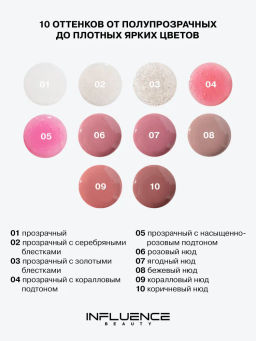 Influence Beauty Гель-блеск для губ Gloss-X тон 07 ягодный нюд  фото 9