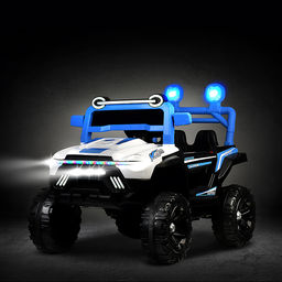 Электромобиль "Дорожный патруль" на аккумуляторе, в коробке (синий)