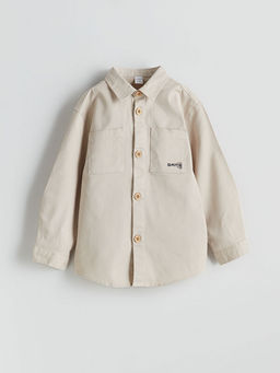 Bask?l? Gabardin Erkek ?ocuk G?mlek