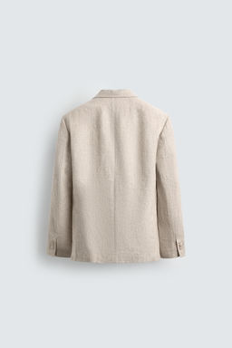BLAZER TRAJE 100% LINO / Beige claro - Zara фото 8