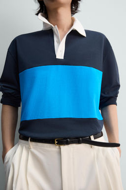 REGULAR FIT COLOUR BLOCK POLO SHIRT - Zara фото 16