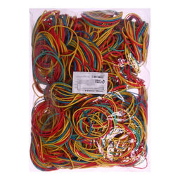 Банковская резинка цветная, 1000 грамм, длина 95 мм, диаметр - 60 мм, сечение 1.7×1.7 мм