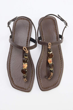 Koyu Kahverengi Kad?n Sandalet TAKSS26SD00010