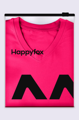 Женская футболка оверсайз с V-вырезом Happyfox