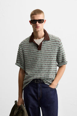 JACQUARD KNIT POLO SHIRT - Zara фото 2
