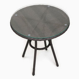 Стол садовый из искусственного ротанга, 75×72×72 см, металл, цвет венге