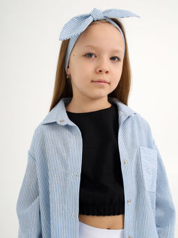 Рубашка-хенли Лен, голубой меланж - Inzibe фото 40