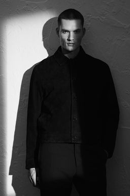 Chaqueta de ante Slim Fit