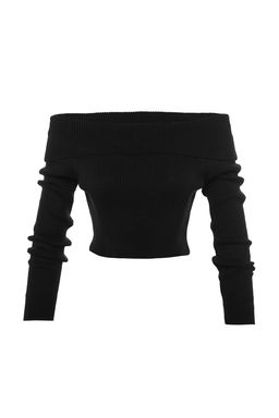 Tas Super Crop Carmen Yaka Triko Kazak TWOAW22KZ1897 - Trendyolmilla фото 16