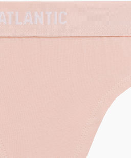 ATLANTIC 3CLP-013 Трусы стринги String - набор 3 шт. персиковый + песочный + светло-бежевый  фото 6