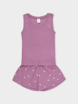 К 1649/темная орхидея,поле с ромашками пижама для дев