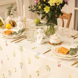 Скатерть Этель. Цветочек, 146?2202 см, саржа 190 г/м?, 100% хлопок