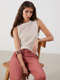 Bisiklet Yaka Ajurlu Kad?n Triko Atlet