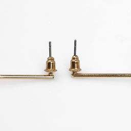 Серьги с жемчугом Бусина спираль мини, цвет золото - Qf фото 3