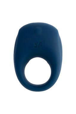 Эрекционное кольцо на пенис Satisfyer Strong One Connect App, силикон, синий, 7 см.