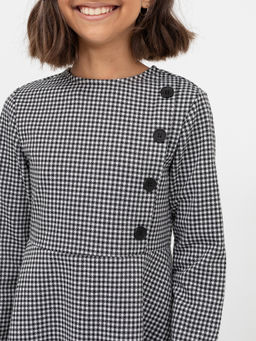 Платье с длинными рукавами в клетку виши для девочек - Mark formelle фото 3
