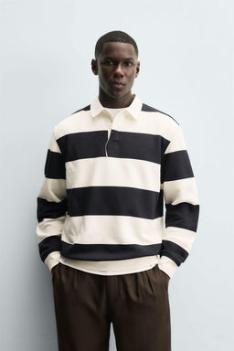 CONTRAST COLLAR POLO SWEATSHIRT - Zara фото 10