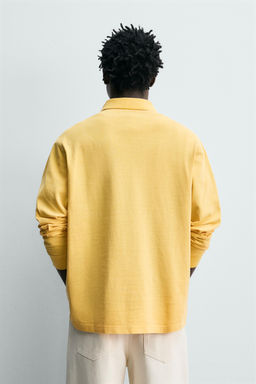 POLO PIQU? REGULAR FIT LAVADO / Amarillo - Zara фото 3
