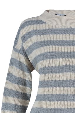 Ekru Genis Kal?p Cizgili Triko Kazak TWOAW23KZ00516 - Trendyolmilla фото 8