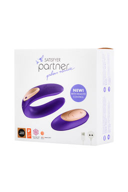 Многофункциональный стимулятор для пар Satisfyer Partner Toy REMOTE, силикон, фиолетовый, 18 см.  фото 24