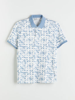 Polo Yaka Desenli Erkek Ti??rt