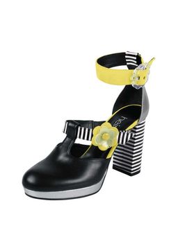 Туфли, черно-желтые