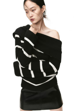 Jersey off-the-shoulder en punto de canale - H&m фото 2