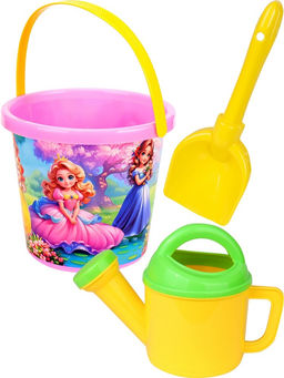 Набор для песка №111 "Принцессы" (НАБ-4794) Ведро 0,85л., лейка, лопатка 22см
