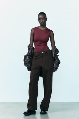 GATHERED POLYAMIDE BODYSUIT - Zara фото 2