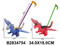 Каталка "Дракон", ручка 38см (2834754) 2цв. в ассорт., в пакете 34*18см