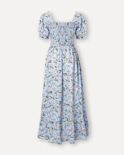 Нежно-голубое платье с цветочным принтом - Incity фото 3