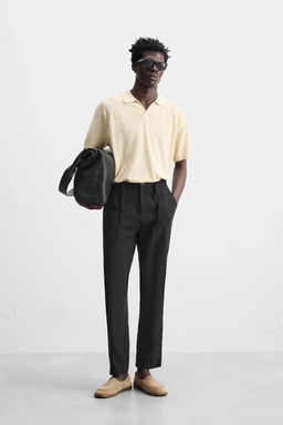 LINEN BLEND TROUSERS - Zara фото 19