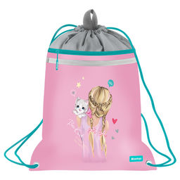 Сумка для обуви с карманом на молнии Berlingo "Be Kind!" 46*36см (SB-EXM-1101) светоотражающая лента