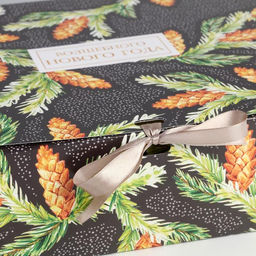 Складная коробка подарочная «Шишки», 31 х 24.5 х 8 см, Новый год