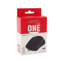 Мышь Smartbuy ONE 352, проводная, оптическая, 1600 dpi, USB, чёрная