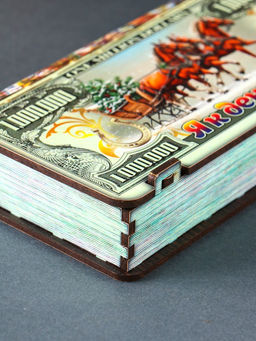 Купюрница подарочная 1000000 $ с конями: Я к деньгам, 18?9.5?3.5 см - Дарим красиво фото 5