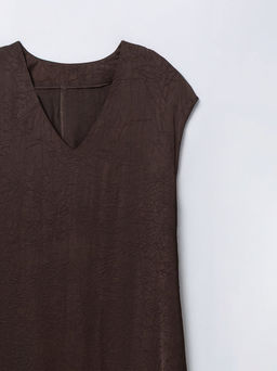 Платье макси женское коричневое - Mark formelle фото 6