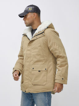 Парка мужская зимняя удлиненная с мехом хаки цвета 8753G - Mtforce фото 5