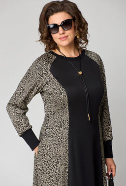 Платье EVA GRANT 7220Е-Р бежево-черный