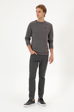 Erkek Gri Basic Sweatshirt Sepette S_rpriz _ndirim - U.s. polo assn фото 4