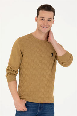 U. S. Polo Assn Мужской базовый свитер светло-хаки - U.s. polo assn фото 10