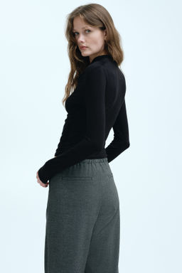 Top drapeado con detalle efecto fular - H&m фото 5