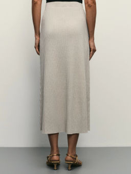 Юбка A-силуэта в рубчик с эластичным поясом / Zarina фото 4