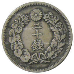 Монета 20 сен 1907 года Япония