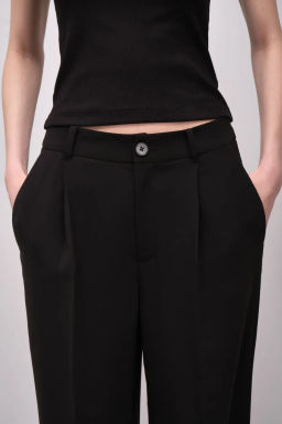 Брюки прямого кроя с защипами - Incity фото 3
