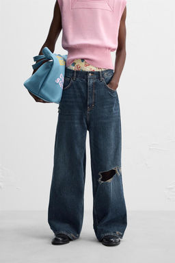 RIPPED BAGGY FIT JEANS X HARRY LAMBERT - Zara фото 2