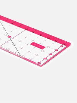 Цена за 2 шт. Линейка для квилтинга и пэчворка, 15×5 см, розовая