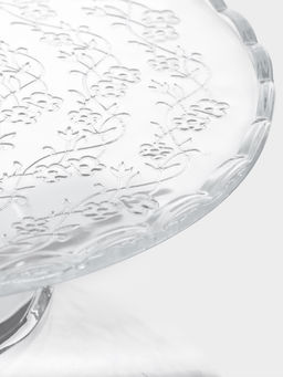 Подставка для торта Magistro «Цветочки», 29×23 см, на ножке, с крышкой-клош, стекло, прозрачная