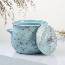 Горшочек для запекания Борисовская керамика «Романтика», 650 мл, 12.5×11.5 см, голубой