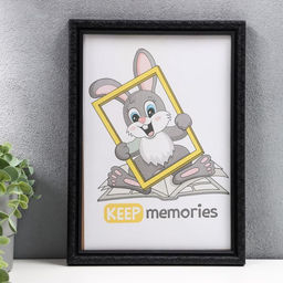 Фоторамка для фото 21×30 см Keep memories, Thea, пластик, чёрный, (пластиковый экран)